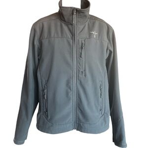 Wrangler 20X Men’s Gray Soft Shell High Neck Fleece Lined Jacket size Small